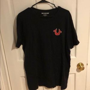 True Religion black and red buddha tee